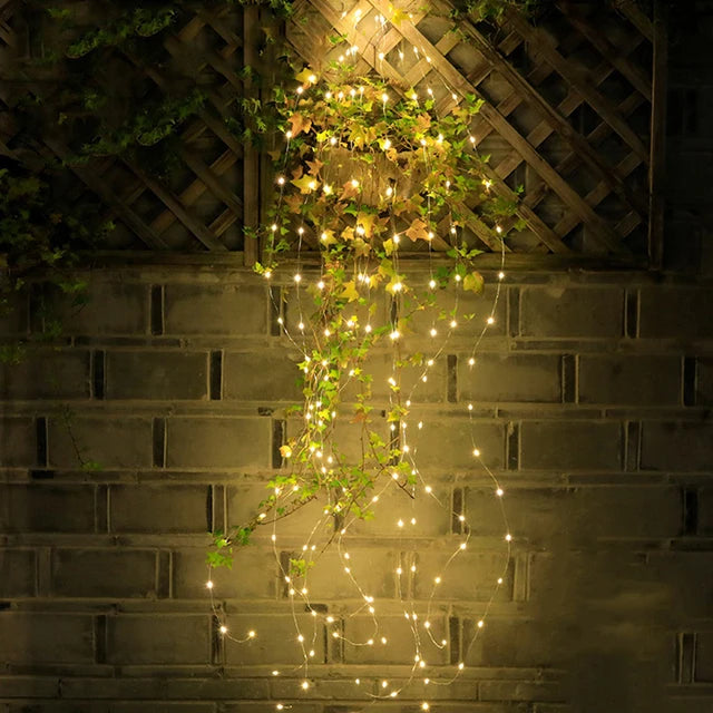 100/200leds Solar Fairy Waterfall String Light