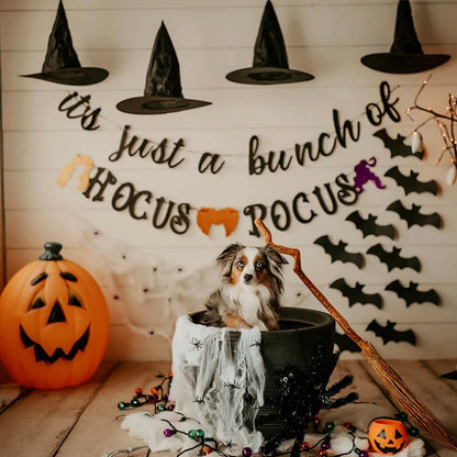 3/5pcs Halloween Black Witch Hat Yard
