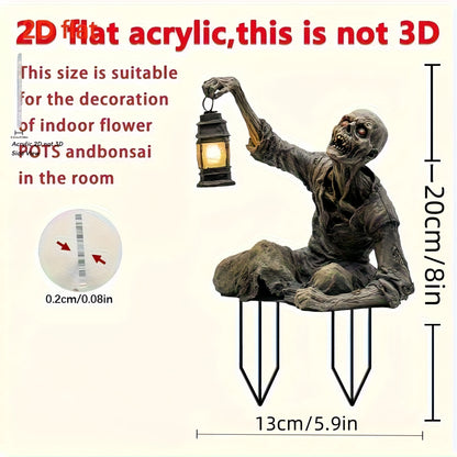 Zombie Ornament Spooky 2D Acrylic