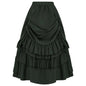 Brown Ruffled High Waisted Long Victorian Skirt