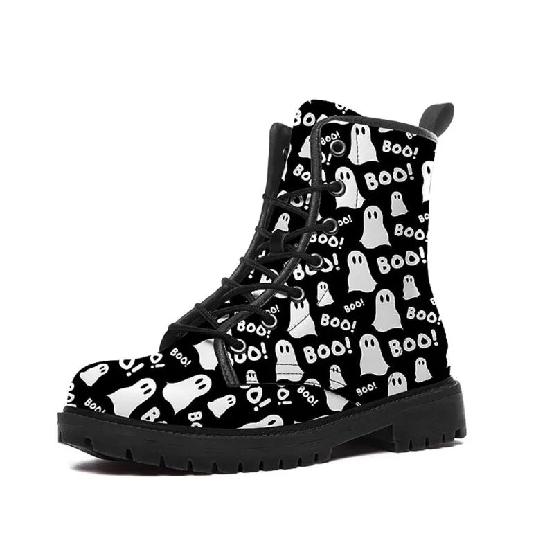 Low Heel Women Halloween Themed Boots