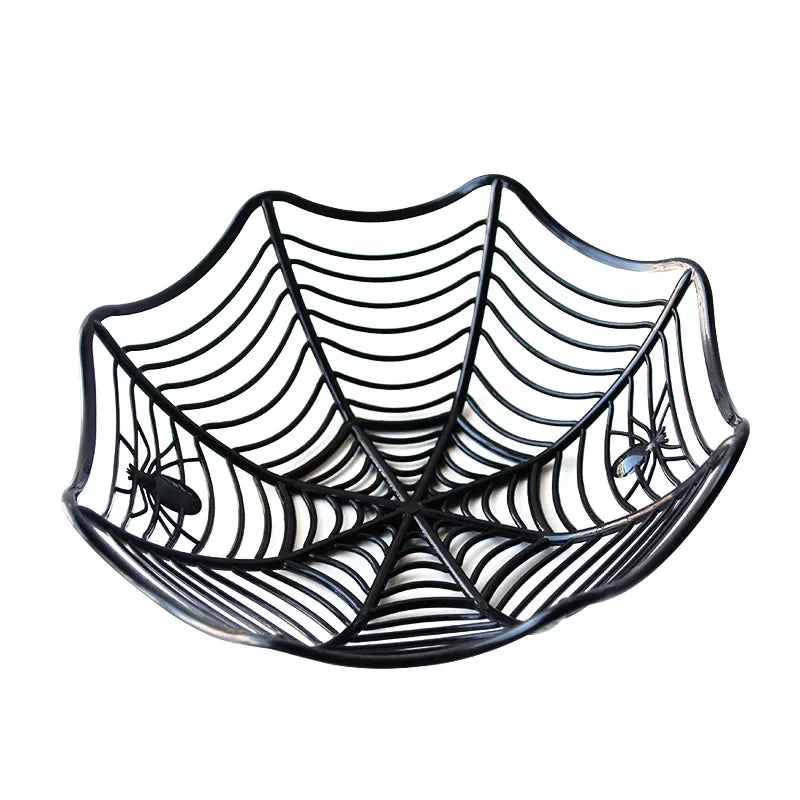 Black Spider Web Bowl Fruit Plate