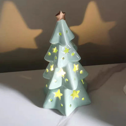 Adorable Ceramic Christmas Tree Figurine