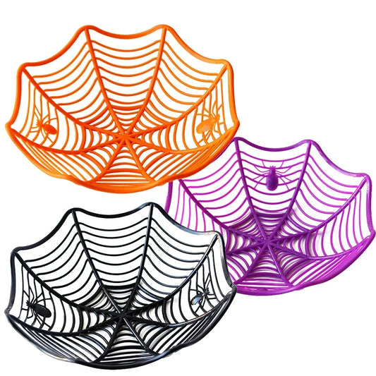 Black Spider Web Bowl Fruit Plate