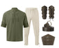 4 Pcs Halloween Men's Renaissance Costume Set