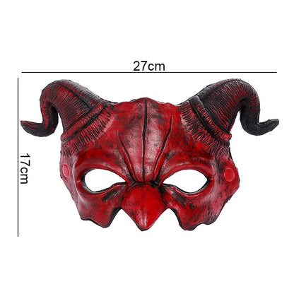 Horns Devil Half Face Mask