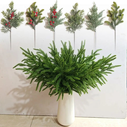 Elegant Seasonal Decor - Green Artificial Pine Branch Christmas Tree