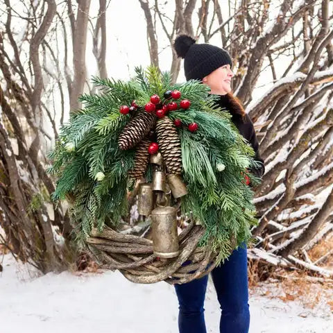 Christmas Wreath Farmhouse Boho Garland