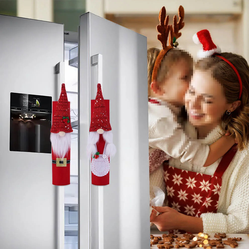 Christmas Refrigerator Door Handle Covers