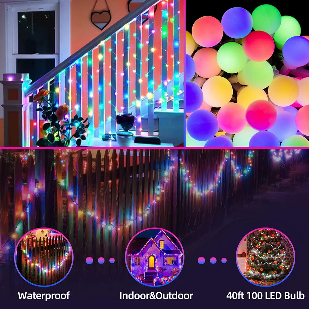 Solar Powered Outdoor String Light - Street Garland