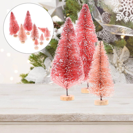 8 Pcs Outdoor Decorations Desktop Xmas Tree Ornament