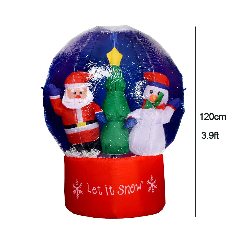 Inflatable Christmas Snow Globe with LED Light