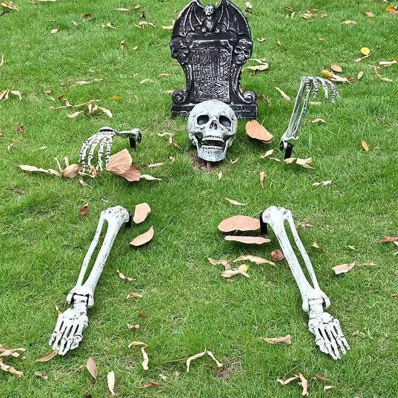Skeleton Head Hands Halloween