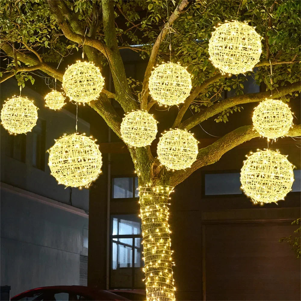 20/30CM Christmas Globe Fairy Light String Outdoor Lantern