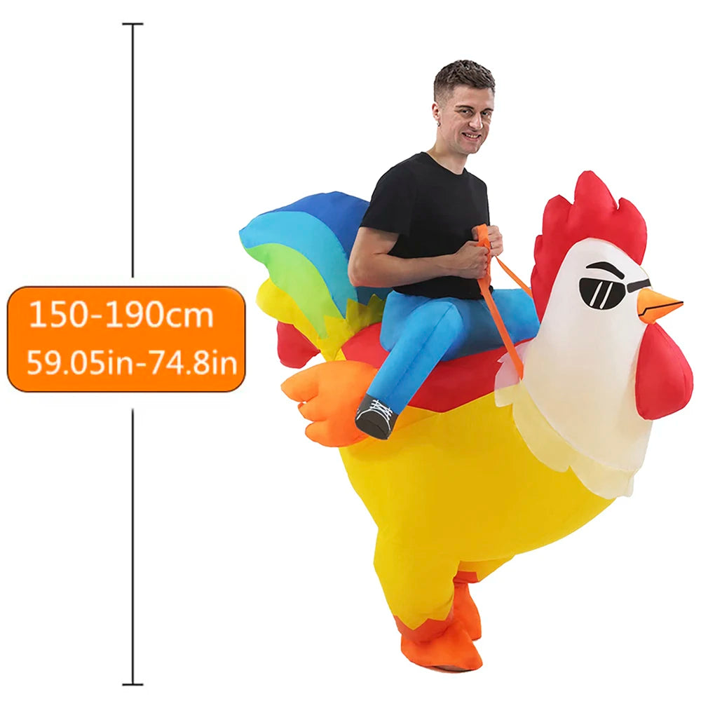 Colorful Rooster Inflatable Costume
