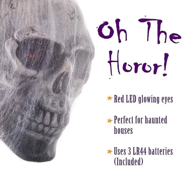 Glowing Sound Control Spider Cotton Skull