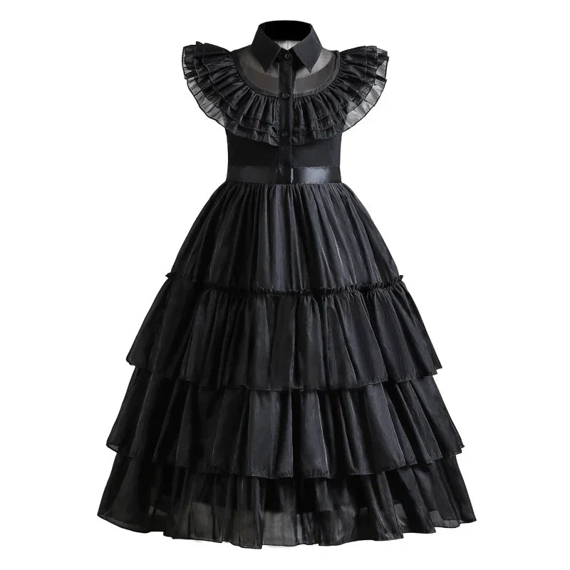 Wednesday Adams Cosplay for Girls Costume 2025