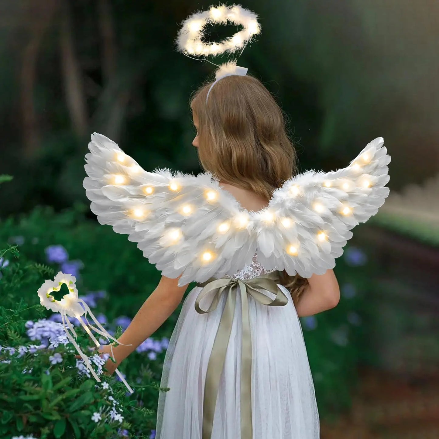 31.5" Angel wing halo and fairy wand