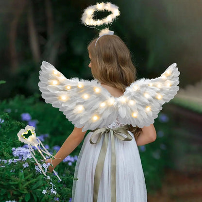 31.5" Angel wing halo and fairy wand
