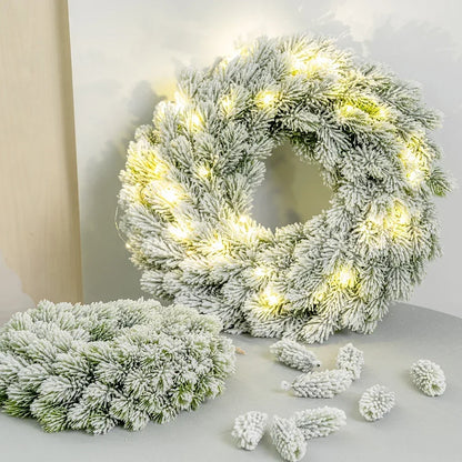 Artificial Pine Branches Christmas Wreath - Elegant Seasonal Decor