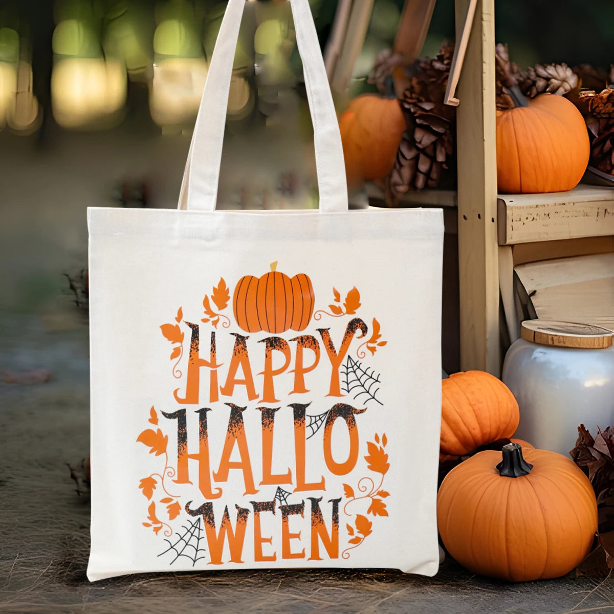 Trick Or Treat Theme Party Canvas Handbag - Festivewarehouse™