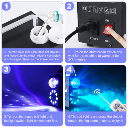 700W Smoke Machine Wireless Remote Control