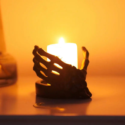 Spooky Skeleton Hand Candle Holder