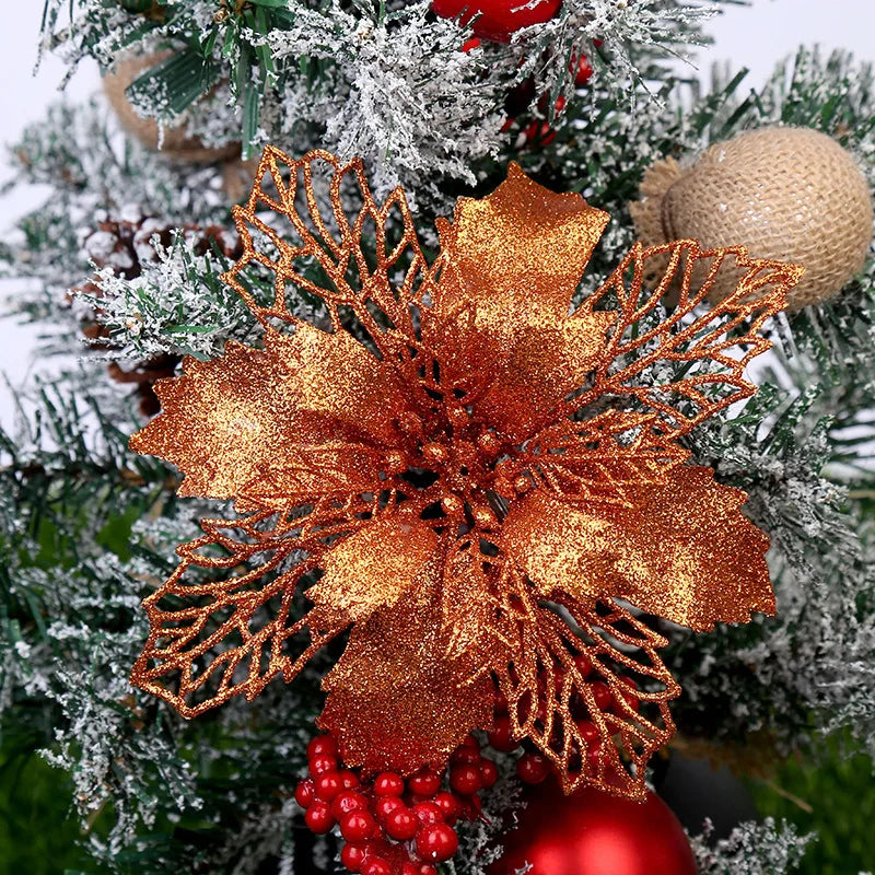 Artificial Flower Hollow Ornaments – Christmas Tree Decor