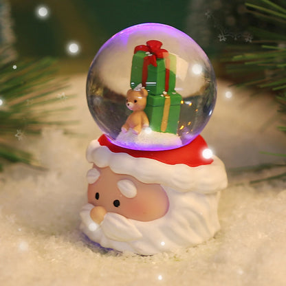 Crystal Ball Lighting Christmas Snow Globe Ornament