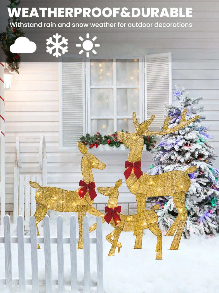 2D  Christmas Reindeer Outdoor Yard Decoration