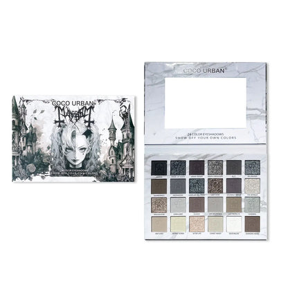 24 colors matte Dark punk eyeshadow for Halloween