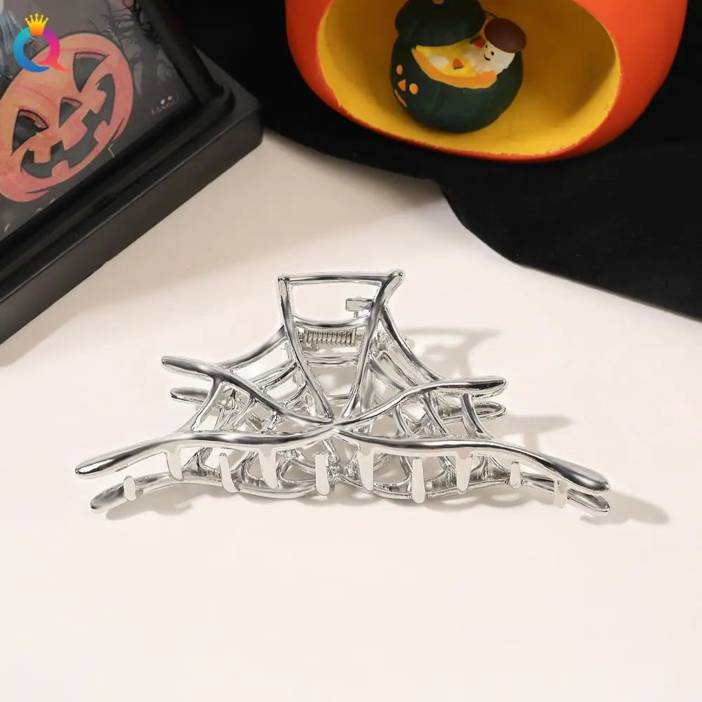 1Pcs Halloween Black Spider Hair Claw Clips