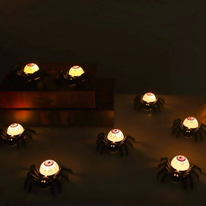 6PCS Halloween Eye Light Spider Back Explosion Eye