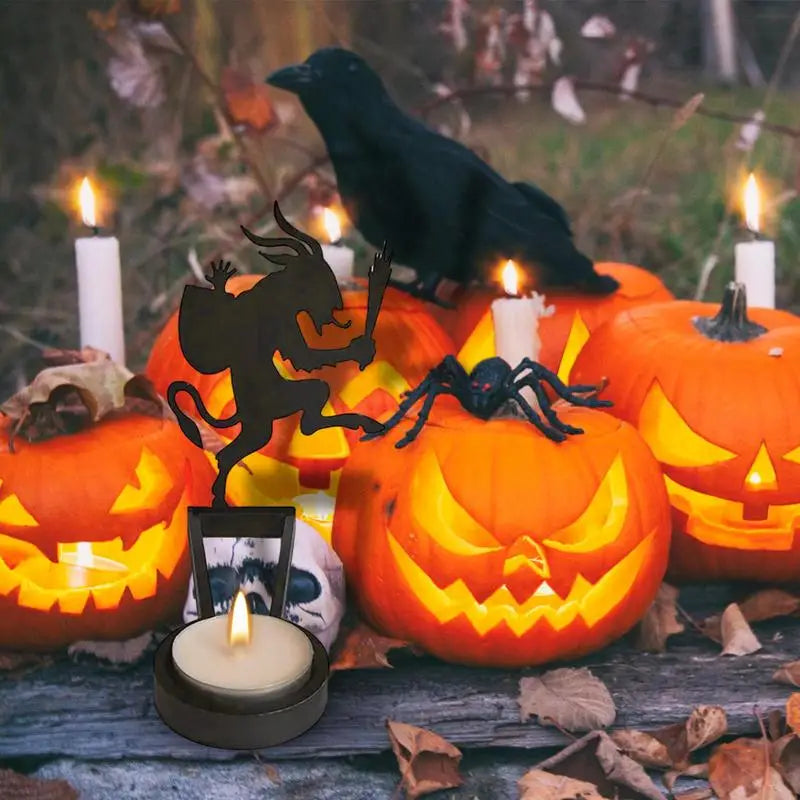 Silhouette Candle Holder Projection For Spooky Atmosphere