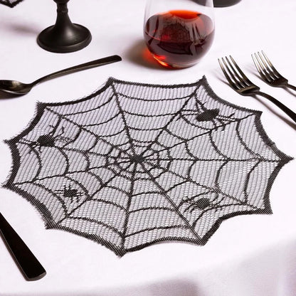 Halloween Black Lace Placemat and Tablecloth - Festivewarehouse™