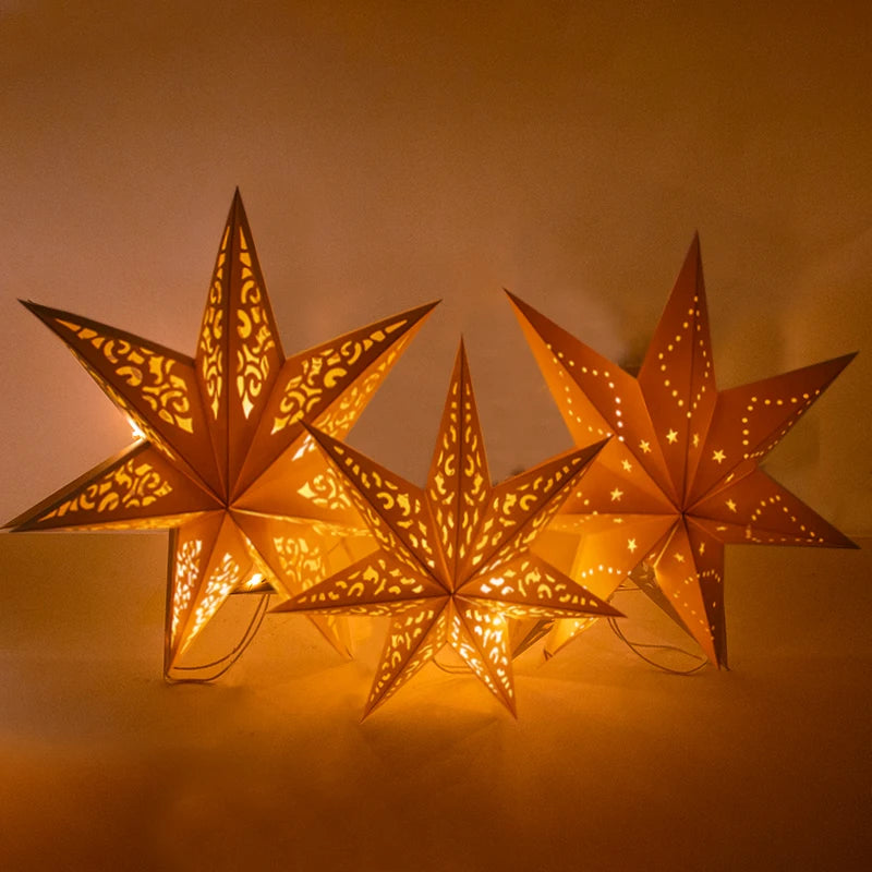 1pc White Hallow Out Star Hanging Decoration