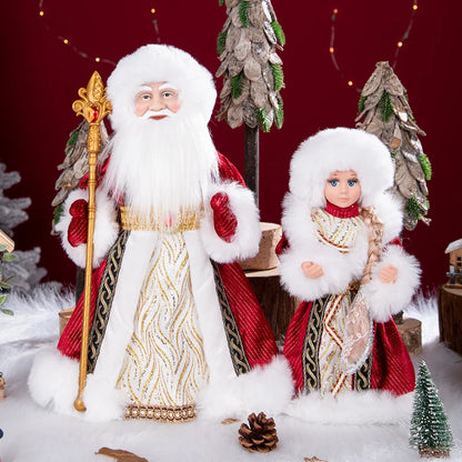 Santa Claus Boy Girl Russian Electric Music Doll