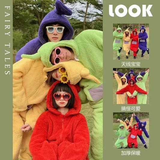 Kids Adult Teletubbies Costumes Soft Long