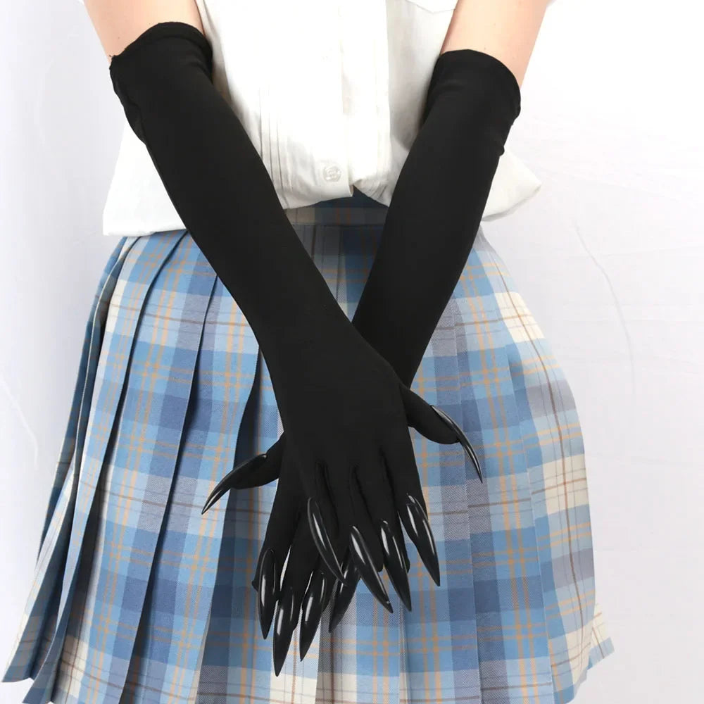 Makeup Witch Black Nail Ghost Nails