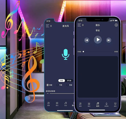 RGB Led String Lights Remote Bluetooth USB
