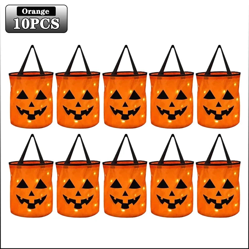 1-20PC LEDLight Up Halloween Pumpkin Candy