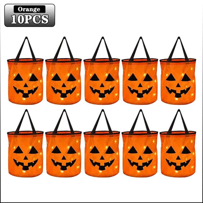 1-20PC LEDLight Up Halloween Pumpkin Candy