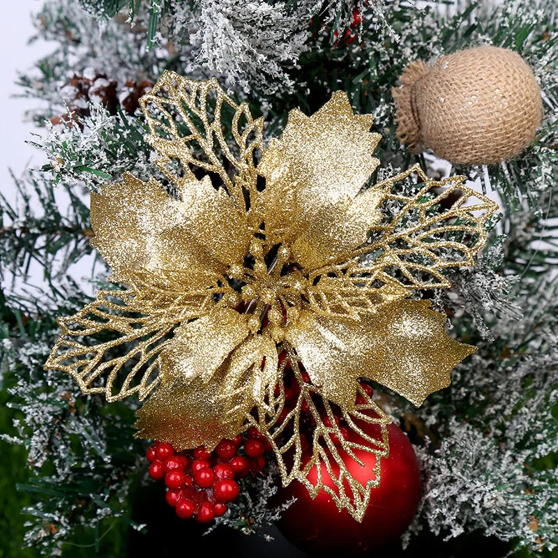 Artificial Flower Hollow Ornaments – Christmas Tree Decor