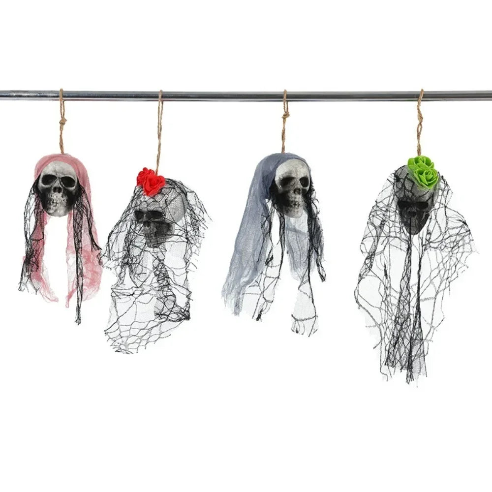 Mesh Skeleton Head Ghost House Decoration - Festivewarehouse™