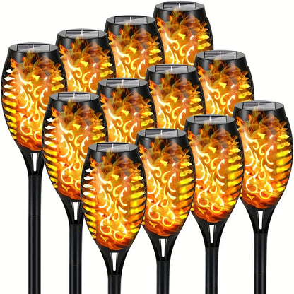12LED Solar Flame Light Outdoor,Waterproof 12LEDs