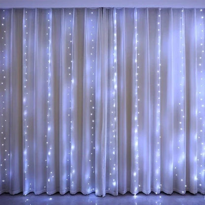 LED Curtain Fairy Lights 8 Lighting Modes Christmas Decoration