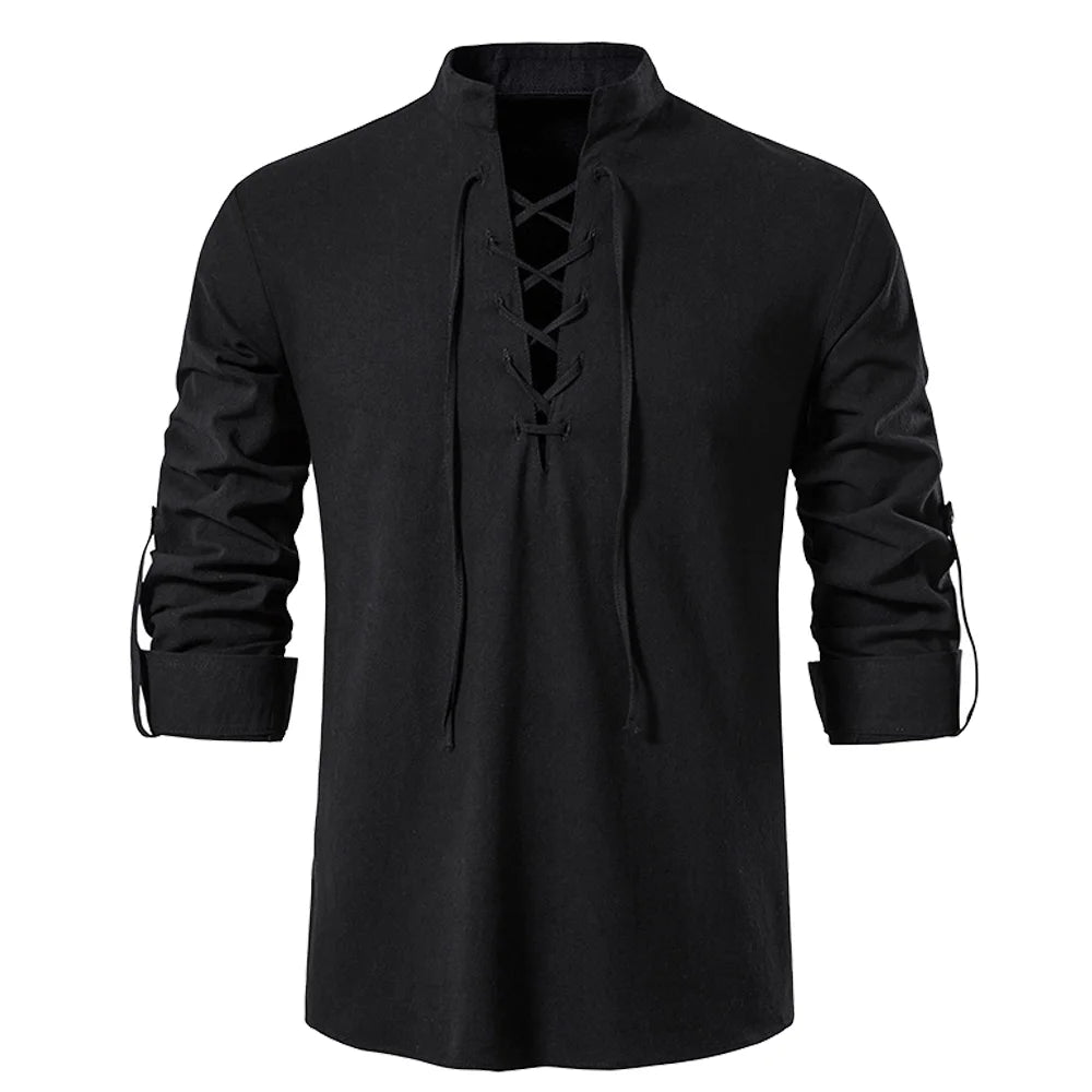 Mens Pirate Shirt Viking Retro Renaissance