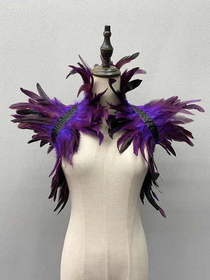 Natural Feather Shrugs Shawl For Women