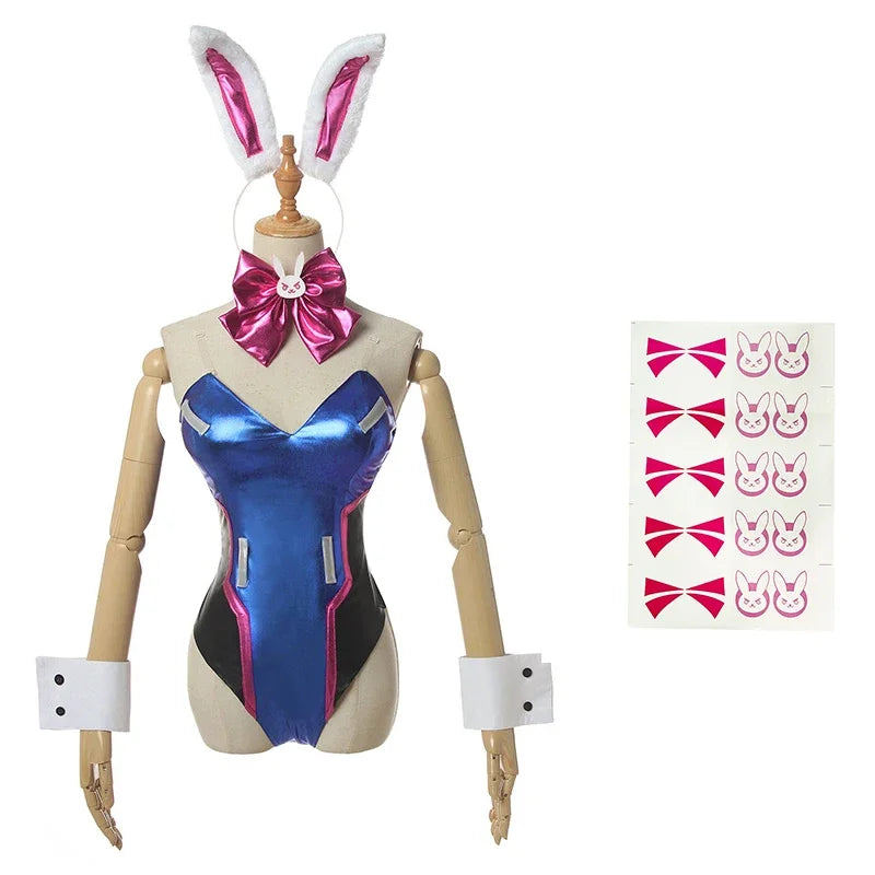 Anime Woman Jumpsuit Tights Dva Cosplay Costume
