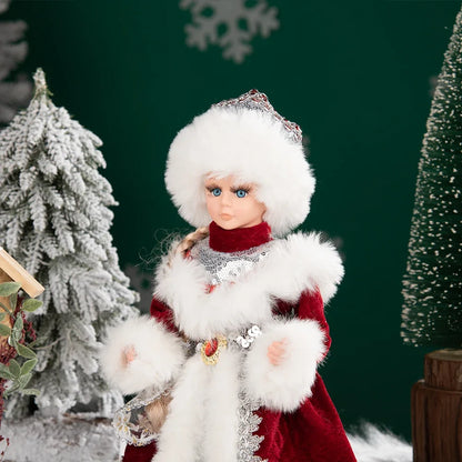 Santa Claus Boy Girl Russian Electric Music Doll